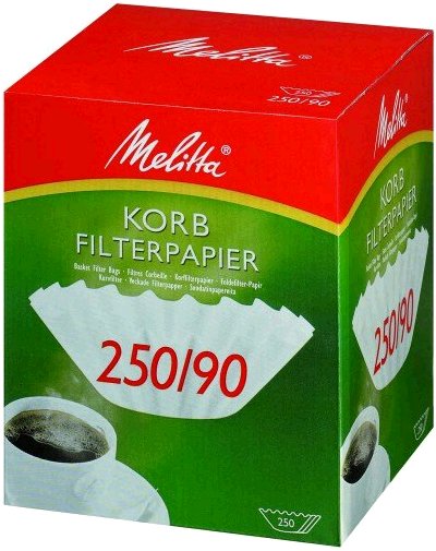 Melitta korffilters a 250 st. 250/90 mm